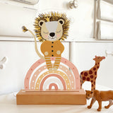 Nachtlichtlampen aus Acrylglas Löwe Rosa