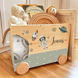 Spielzeugkiste "Weltall" Jadegrün