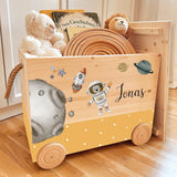 Spielzeugkiste "Weltall" Jadegrün