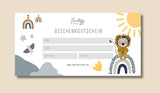 Geschenkgutschein Löwe Blau
