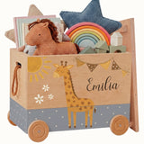Spielzeugkiste Giraffe versch. Farben