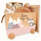 Spielzeugkiste Waschbär Rosa