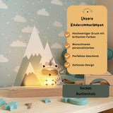 Süße Nachtlichtlampe aus Acrylglas Waschbär Jade