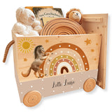 Spielzeugkiste Pferd mit Regenbogen