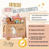 Spielzeugkiste Pippa Pony mit Namen aus Holz