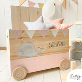 Spielzeugkiste Rosa Wal