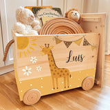 Spielzeugkiste Giraffe versch. Farben