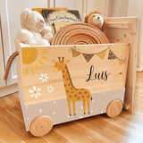 Spielzeugkiste Giraffe versch. Farben