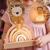 Nachtlichtlampen aus Acrylglas Löwe Rosa