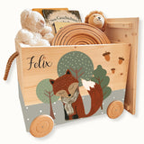 Spielzeugkiste Fuchs Wald Grün