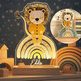 Nachtlichtlampe aus Acrylglas Löwe Grün