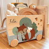 Spielzeugkiste Fuchs Wald Grün