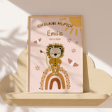 personalisiertes Kinderzimmer Poster A4 für Kinder