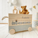 Spielzeugkiste Holzeisenbahn