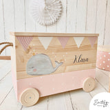 Spielzeugkiste Rosa Wal