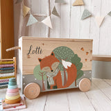 Spielzeugkiste Fuchs Wald Grün