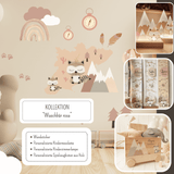 Wandsticker " Waschbär Rosa " klein