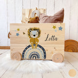 Spielzeugkiste Löwe Blau