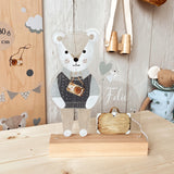 Süße Nachtlichtlampe aus Acrylglas "Teddy Reisen"