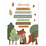 Affirmationsposter A3 Fuchs Wald Grün