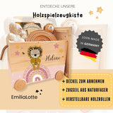 Spielzeugkiste Löwe Regenbogen Rosa