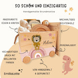 Spielzeugkiste Löwe Regenbogen Rosa