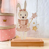 Nachtlichtlampe aus Acrylglas Hase Rosa