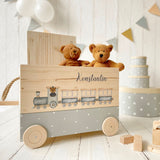 Spielzeugkiste Holzeisenbahn