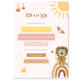 Poster A3 Affirmationen für Kinder Rosa
