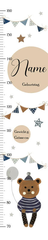 MESSLATTE " TEDDY " blue 70-160CM