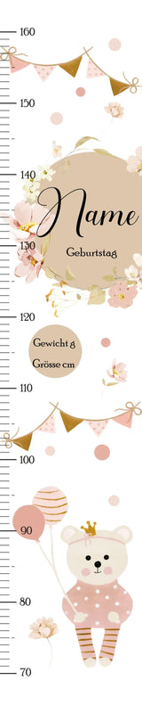 MESSLATTE " TEDDY " rosa 70-160CM