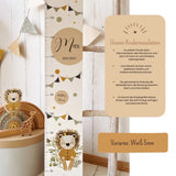 Messlatte Löwe dusty green Löwe Weiß