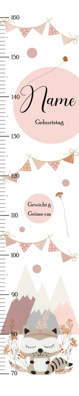 MESSLATTE "WASCHBÄR" ROSA 70-160CM