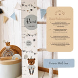 MESSLATTE " TEDDY " hellblau 70-160CM