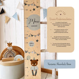 MESSLATTE " TEDDY " hellblau 70-160CM