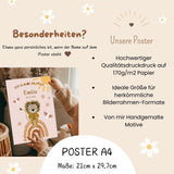 personalisiertes Kinderzimmer Poster A4 für Kinder