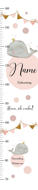 MESSLATTE " WAL " rosa 70-160CM
