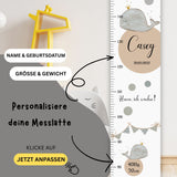 MESSLATTE " WAL " hellblau 70-160CM dusty green