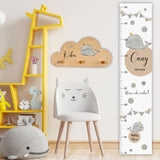 MESSLATTE " WAL " hellblau 70-160CM dusty green