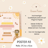 Kinderzimmer Poster A3 Affirmationen Blau