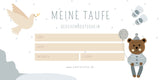 Taufe-Geschenkgutschein Teddy Blau