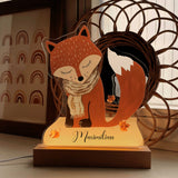 Nachtlichtlampe personalisiert aus Acrylglas Fuchs