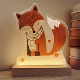 Süße Nachtlichtlampe personalisiert aus Acrylglas Fuchs