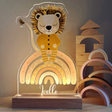 Nachtlichtlampen aus Acrylglas Löwe Rosa