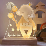 Nachtlichtlampe aus Acrylglas Elefant