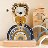 Nachtlichtlampen aus Acrylglas Löwe Regenbogen Blau