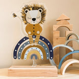 Nachtlichtlampen aus Acrylglas Löwe Regenbogen Blau