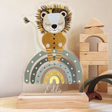 Nachtlichtlampe aus Acrylglas Löwe Grün