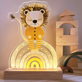 Nachtlichtlampe aus Acrylglas Löwe Grün