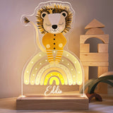 Nachtlichtlampe aus Acrylglas Löwe Grün